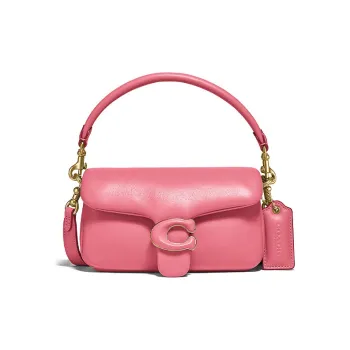 COACH Tabby Nappa Leather Cloud Bag One Shoulder Crossbody Armpit Pillow Bag Handbag Mini Women's Macaron Candy Pink