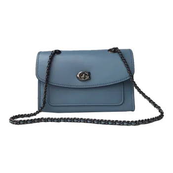 COACH Parker Leather Crossbody Bag Tubas Women's Blue