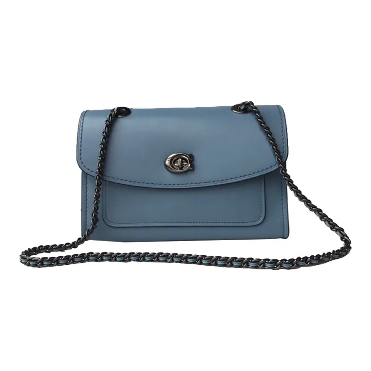 COACH Parker Leather Crossbody Bag Tubas Women's Blue-0