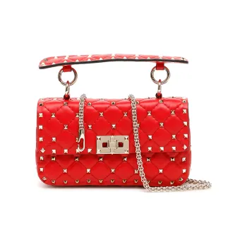 Valentino Cow Leather Shoulder Bag, Crossbody Bag, Handbag Trumpets Women's Red