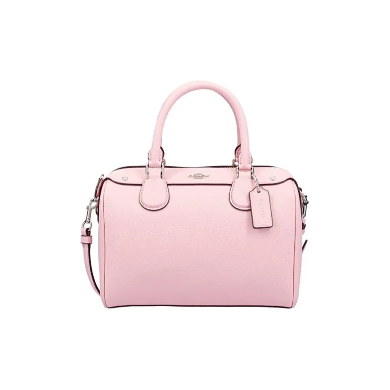 COACH Bennett Genuine Leather Boston Bag Handbag Shoulder Bag Crossbody Bag Mini Women's Light Cherry Blossom Pink-0