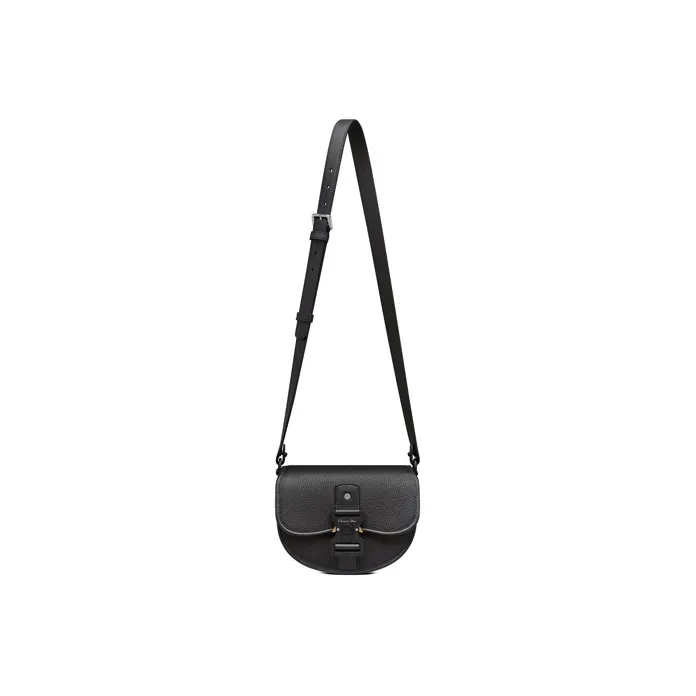 DIOR Grained Calfskin Messenger Bag, Shoulder Bag, Crossbody Bag Men's Black-1