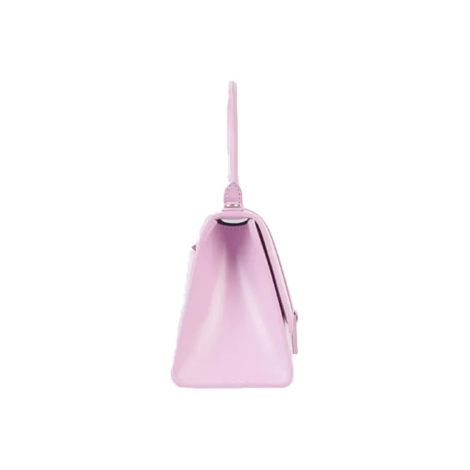Balenciaga Hourglass Cow Leather Crossbody One Shoulder Handbags Women's Light Pink-1