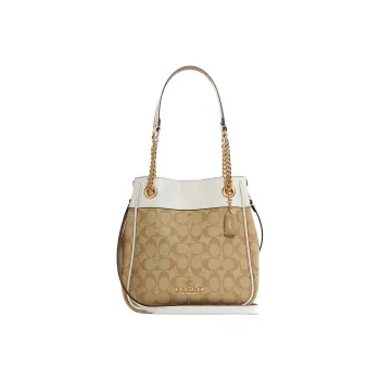 COACH Canvas With Leather Bucket Bags Crossbody Bag, Shoulder Bag Women's