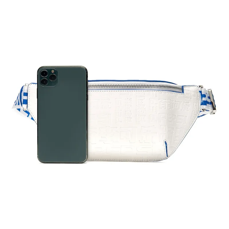 Pepsi PU Dumpling Bag Sling Bag Fanny Pack Regular Unisex Black/White-11