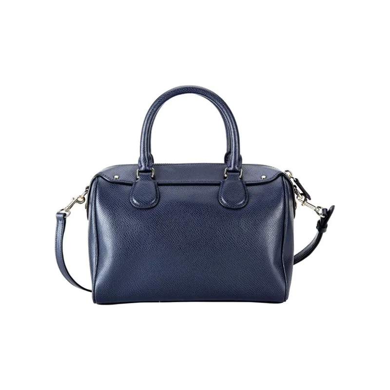 COACH Bennett Leather One Shoulder Crossbody Bucket Bag Handbag Medium Size Women's Dark Blue-2