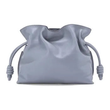 LOEWE Flamenco Napa Calf Leather Clutches Shoulder Bag Crossbody Bag Mini Women's Atlantic Blue