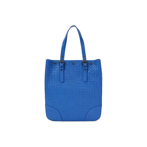 Bottega Veneta Leather Handbag Large Size Women's Blue