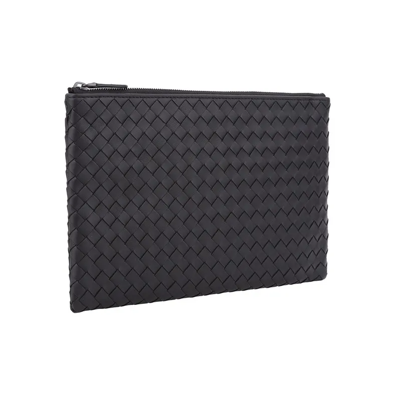 Bottega Veneta Biletto Intrecciato Nappa Clutch Bag Black-3