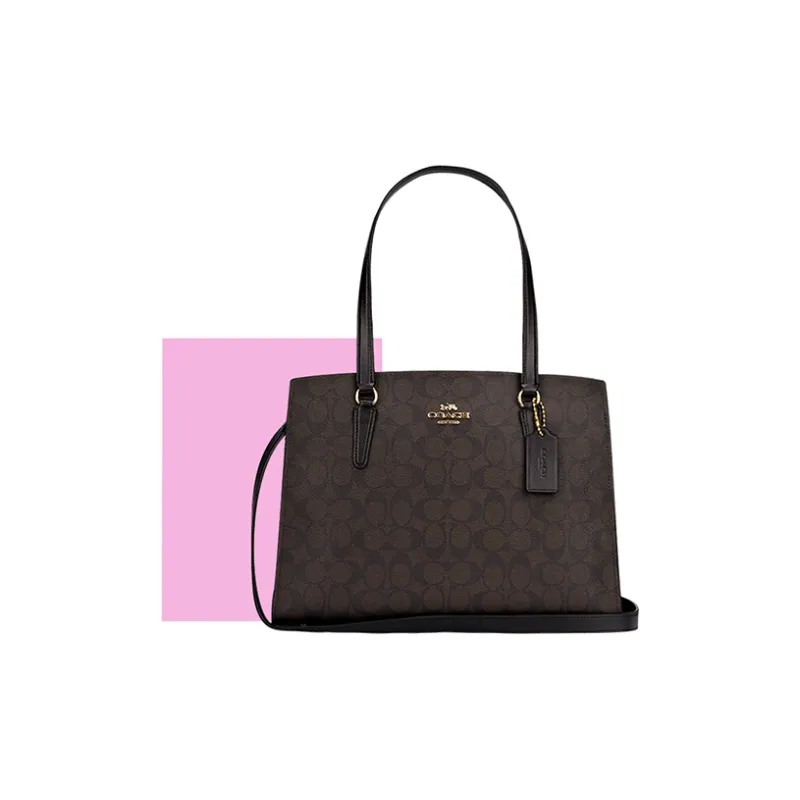 COACH Leather Crossbody Bag, Shoulder Bag Women's Brown Black-4