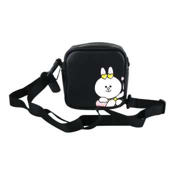 LiNing LINE FRIENDS Artificial Leather Crossbody Bag Regular Unisex Black