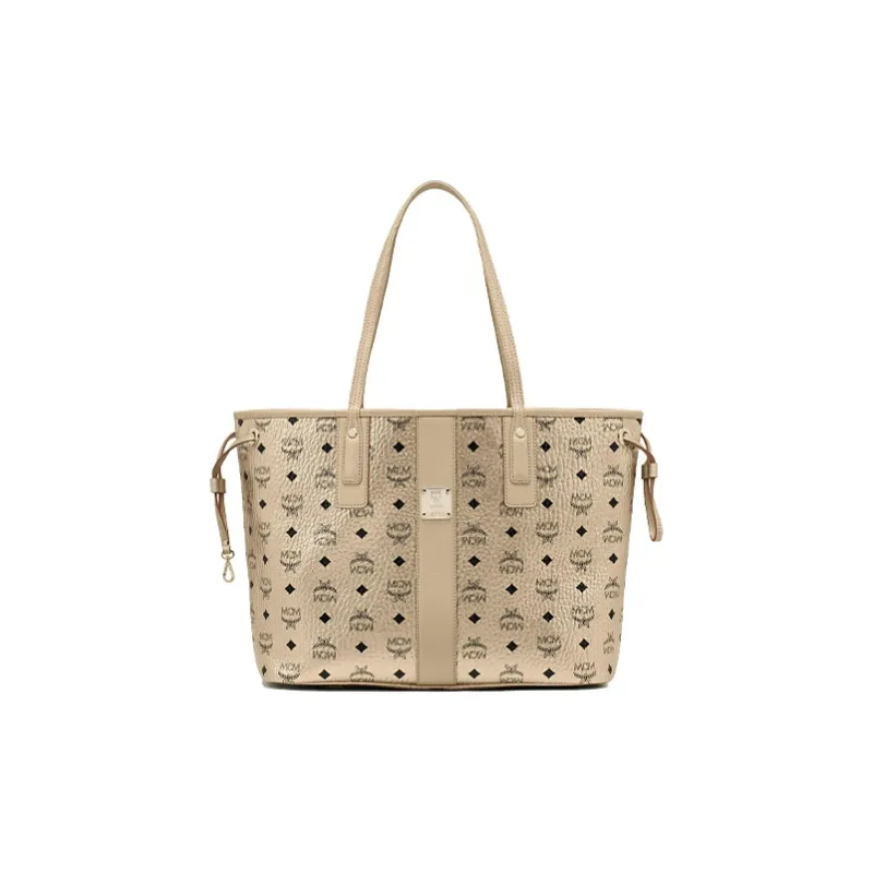 MCM Reversible Liz Shopper Visetos Medium Beige-3