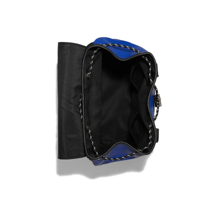 COACH Track Canvas With Leather Backpack Large Size Men's Black & Blue-2