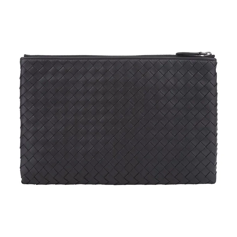 Bottega Veneta Biletto Intrecciato Nappa Clutch Bag Black-1