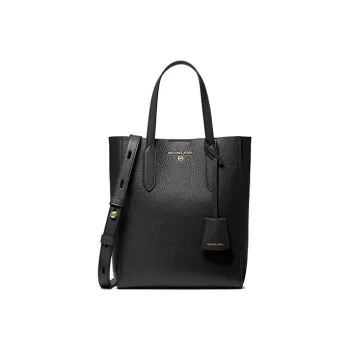 MICHAEL KORS Sinclair Cow Leather Sheet Music Bag, Crossbody Handbag Small Size Women's Black