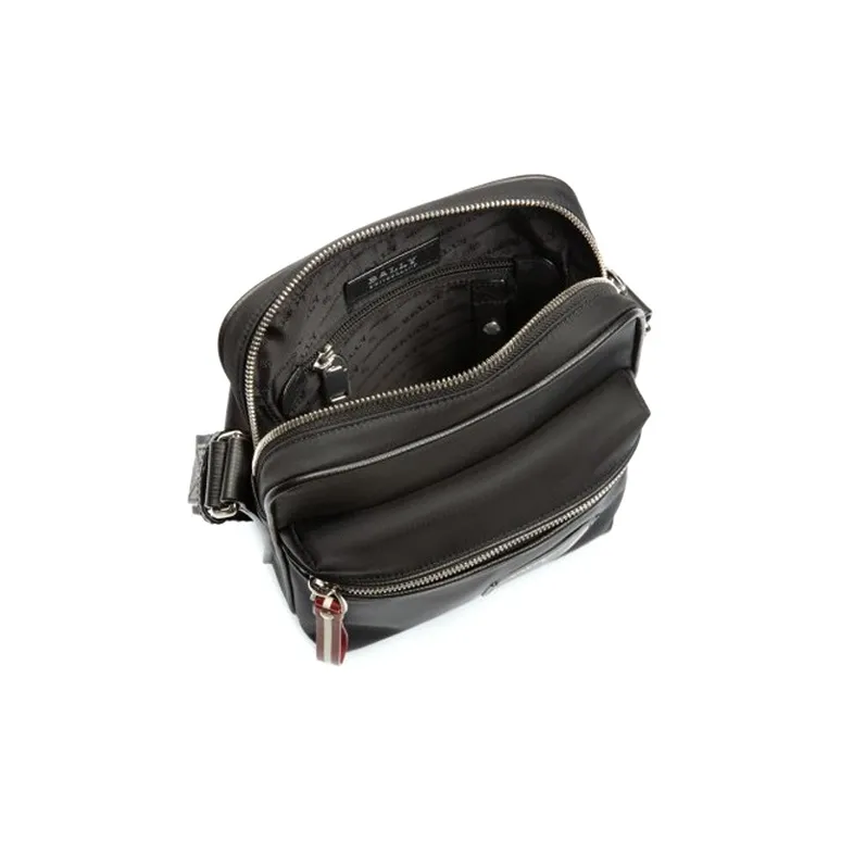 BALLY Nylon Shoulder Bag, Crossbody Bag Men's Black-2