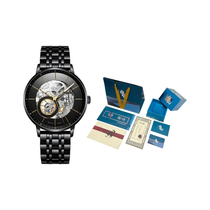 SOLLEN Automatic Mechanical Movement Watch Men's Watches Cut-Out Dial SL316-9