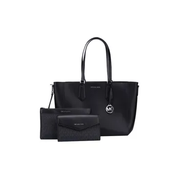 MICHAEL KORS Cow Leather Shoulder Bags Handbags Large Size Women's Black