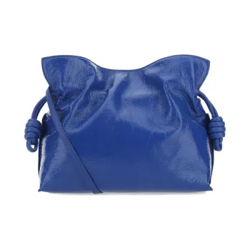 LOEWE Flamenco Leather Shoulder Bag Women's Blue