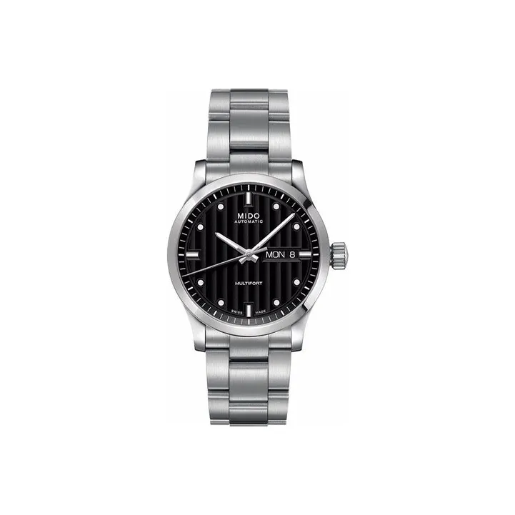 MIDO Helm Automatic Mechanical Movement Men's Watches Watch 38mm Black Dial Stainless Steel Case Stainless Steel Strap-0