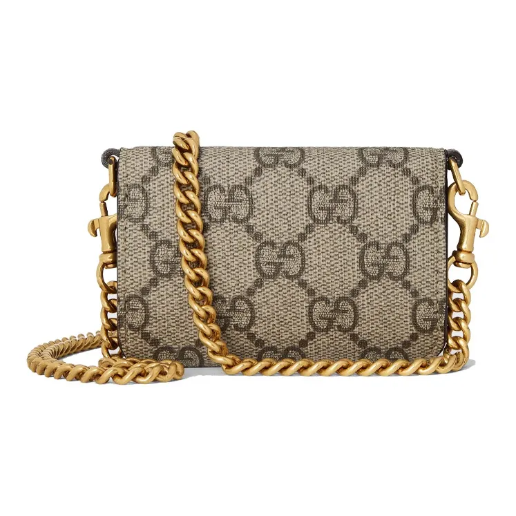 GUCCI Canvas Wallet Coin Purse Shoulder Bag Crossbody Bag Unisex Ebony-2