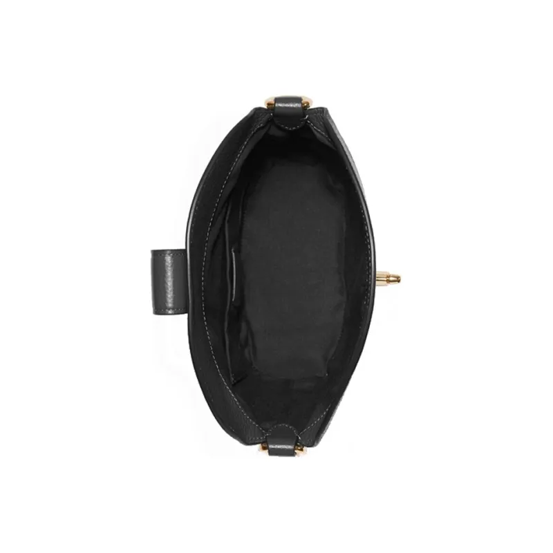 COACH Addie Grain Leather Box Bag, French Fries Bag, Shoulder Bag, Crossbody Bag Women's Black-4