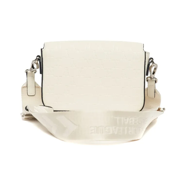 MLB Monogram Collection Polyester, Elastane, Cotton Combo Bag, Crossbody Bag, Shoulder Bag Unisex Cream White-3