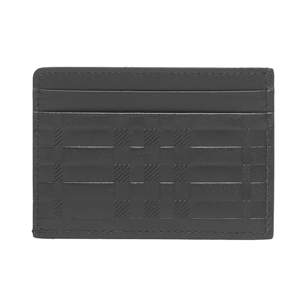 Burberry Leather Card Holder Men's Black-4