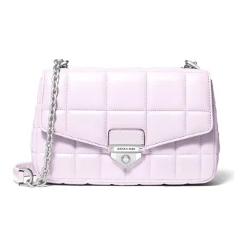 MICHAEL KORS Soho Sheepskin Crossbody Bag, Shoulder Bag Large Size Women's Light Purple