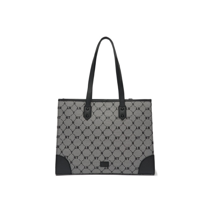 Tas TORY BURCH GEO MONOGRAM GREY TOTE BAG 100% ORIGINAL