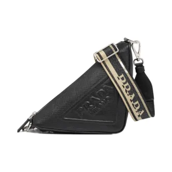 PRADA Saffiano Triangle Bag Black