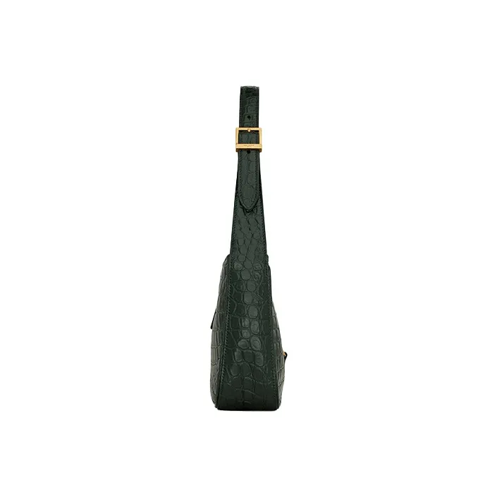 SAINT LAURENT LE5A7 Cow Leather Shoulder Bag Hobo Bag Handbag Shoulder Bag Women's Dark Green-2