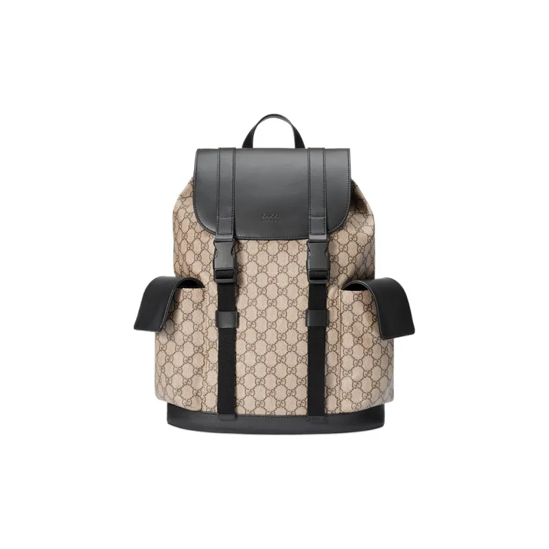GUCCI PVC Backpack Men's Ebony/Beige-1