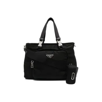 PRADA Nylon Fabric Pet Travel Bag Handbag Regular Women's Black