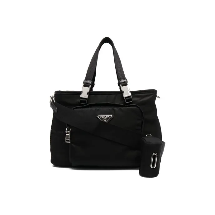 PRADA Nylon Fabric Pet Travel Bag Handbag Regular Women's Black-0