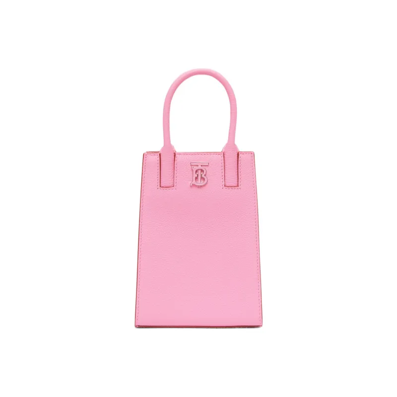 Burberry Micro Grainy Leather Frances Tote Bag Primrose Pink-0