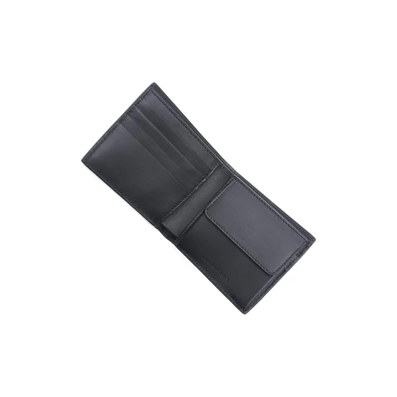 Burberry Cow Leather Business Card Holder Wallet Card Holder Unisex Dark Blue-3