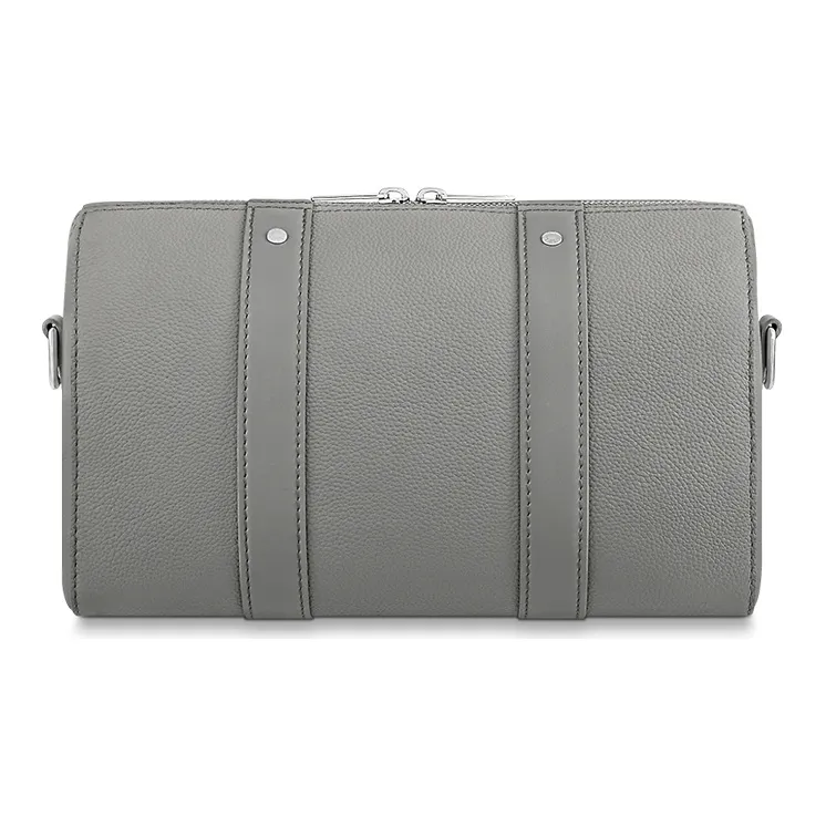 LOUIS VUITTON Aerogram Leather Monkey Bag, Shoulder Bag, Crossbody Bag Regular Unisex Gray-3