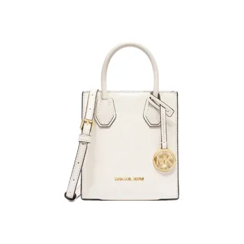 MICHAEL KORS Mercer Artificial Leather Handbag, Trunk Bag, Crossbody Bag, Shoulder Bag Mini Women's Cream White