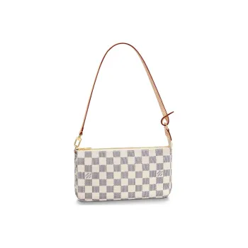 LOUIS VUITTON Damier Azu Canvas Canvas Bag Mahjong Accessories Bag Shoulder Bag Women's Beige Yellow