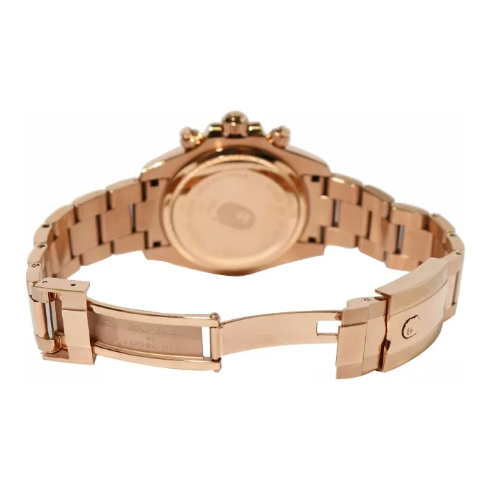 A BATHING APE Automatic Mechanical Movement Stainless Steel Strap Watch Men's Watches Black 1H30 182 016 GLD-1