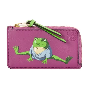 LOEWE Thousand And Thousand Collaboration Calfskin Coin Purses Card Holders Unisex Purple