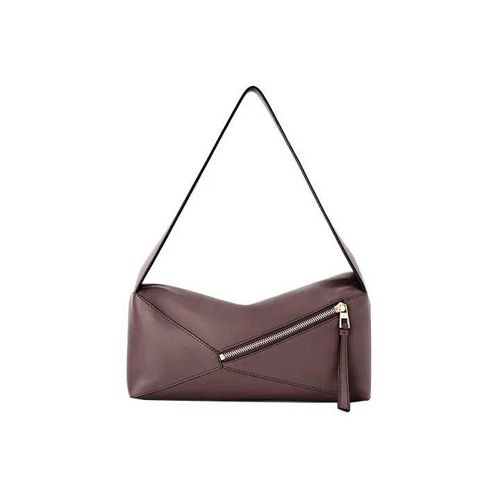 LOEWE Nappa Cow Leather Geometric Bag Puzzle Bag Handbag Shoulder Bag Women's Plum-5
