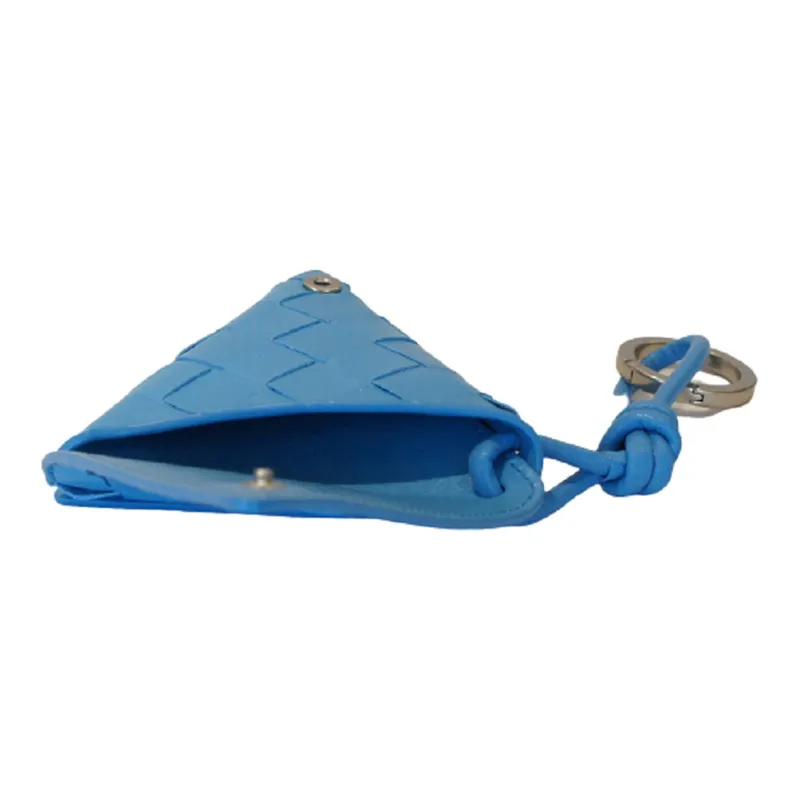 Bottega Veneta Leather Key Pouch Women's Blue-2