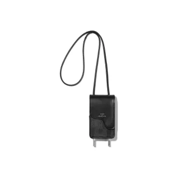 MICHAEL KORS ASHYA Collaboration Cow Leather Crossbody Bag Cell Phone Pouch Fanny Pack Regular Unisex Black