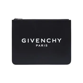 Givenchy Leather Clutch Large Size Men's Black