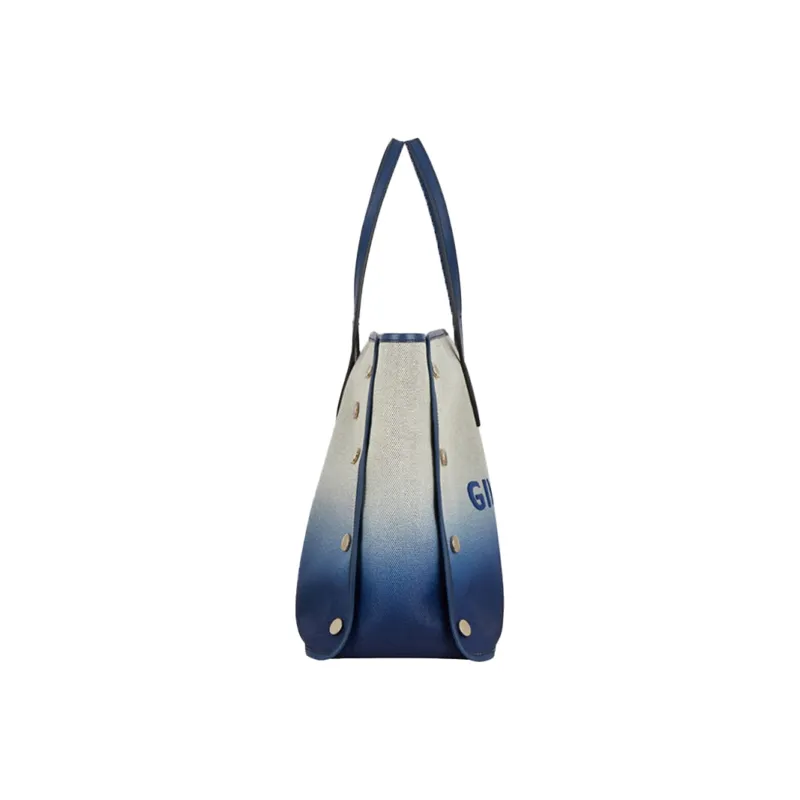 GIVENCHY Bond Cow Leather Tote Bag Shopping Bag Handbag Large Size Women's Gradient Blue-1
