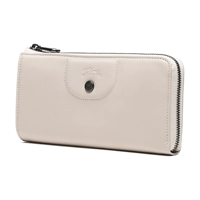LONGCHAMP Le Pliage Sheepskin Wallet Women's Pink White-1