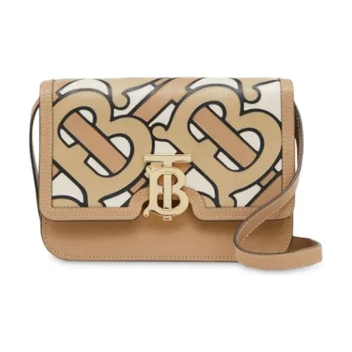 Burberry Crossbody Monogram Leather Bag 'Beige'