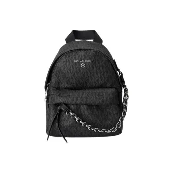 MICHAEL KORS Slater Leather Handbag Backpack Women's Black